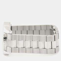 Pre Owned Bvlgari Solotempo ST37S Quartz Silver Stainless Steel Men's Wristwatch 37 mm