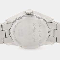 Pre Owned Bvlgari Solotempo ST37S Quartz Silver Stainless Steel Men's Wristwatch 37 mm