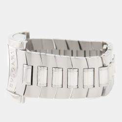 Pre Owned Bvlgari Assioma AA44S Automatic Stainless Steel Men's Wristwatch 34.5 mm