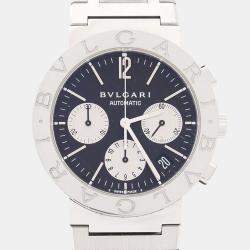 Pre Owned ساعة بلغاري BB BB38SSCH أوتوماتيكية من الفولاذ المقاوم للصدأ للرجال 38 ملم