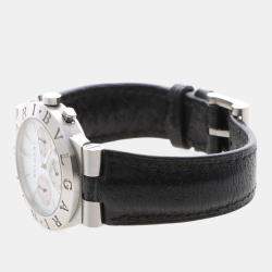 Pre Owned Bvlgari Diagono Sport CH35S Quartz Stainless Steel Men's Wristwatch 36 mm