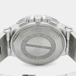 مملوكة مسبقًا Bvlgari Diagono DG40SCH Silver Dial Stainless Steel Men's Wristwatch 40 mm
