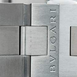 مملوكة مسبقًا Bvlgari Diagono DG40SCH Silver Dial Stainless Steel Men's Wristwatch 40 mm