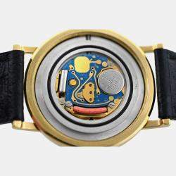 Pre Owned Bvlgari BvlgariBvlgari BB33GL Quartz Black 18k yellow gold Men's Wristwatch 33 mm