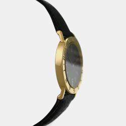 Pre Owned Bvlgari BvlgariBvlgari BB33GL Quartz Black 18k yellow gold Men's Wristwatch 33 mm