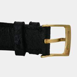 Pre Owned Bvlgari BvlgariBvlgari BB33GL Quartz Black 18k yellow gold Men's Wristwatch 33 mm