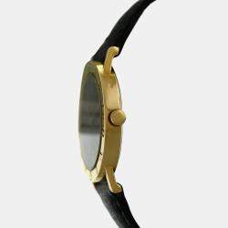 Pre Owned Bvlgari BvlgariBvlgari BB33GL Quartz Black 18k yellow gold Men's Wristwatch 33 mm