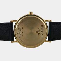 Pre Owned Bvlgari BvlgariBvlgari BB33GL Quartz Black 18k yellow gold Men's Wristwatch 33 mm
