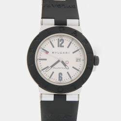 Pre Owned Bvlgari Diagono AL38TA Automatic Aluminum Titanium Men's Wristwatch 38 mm