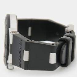 Pre Owned Bvlgari Diagono AL38TA Automatic Aluminum Titanium Men's Wristwatch 38 mm