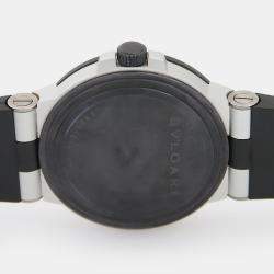 Pre Owned Bvlgari Diagono AL38TA Automatic Aluminum Titanium Men's Wristwatch 38 mm