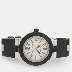 Pre Owned Bvlgari Diagono AL38TA Automatic Aluminum Titanium Men's Wristwatch 38 mm