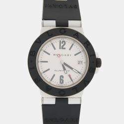 Pre Owned Bvlgari Diagono AL38TA Automatic Aluminum Titanium Men's Wristwatch 38 mm