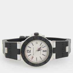 Pre Owned Bvlgari Diagono AL38TA Automatic Aluminum Titanium Men's Wristwatch 38 mm