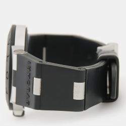 Pre Owned Bvlgari Diagono AL38TA Automatic Aluminum Titanium Men's Wristwatch 38 mm