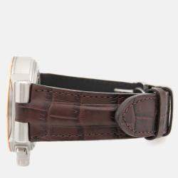 Pre Owned Bvlgari Diagono Calibro 303 DGP42SGCH Automatic White 18K Yellow Gold Stainless Steel Men's Wristwatch 42mm