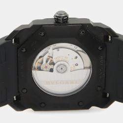 Pre Owned ساعة يد رجالية بلغاري أوكتو BGO41S أوتوماتيكية سوداء ستانلس ستيل 41 مم