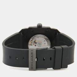 Pre Owned ساعة يد رجالية بلغاري أوكتو BGO41S أوتوماتيكية سوداء ستانلس ستيل 41 مم