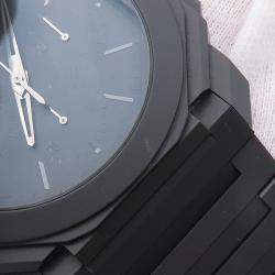 Pre Owned Bvlgari Octo Finissimo 103278 Automatic Black Ceramic Men's Wristwatch 43 mm