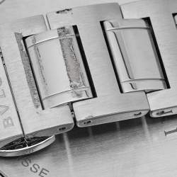 Pre Owned ساعة يد رجالية بلغاري بلغاري BB 42 SS CH  ستانلس ستيل سوداء 42 مم 