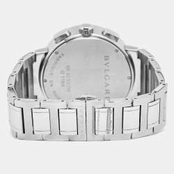 Pre Owned ساعة يد رجالية بلغاري بلغاري BB 42 SS CH  ستانلس ستيل سوداء 42 مم 