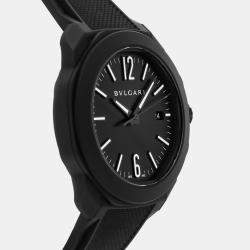 Pre Owned Bvlgari Octo 103927 Black Stainless Steel Automatic Men's Wristwatch 41mm