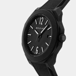 Pre Owned Bvlgari Octo 103927 Black Stainless Steel Automatic Men's Wristwatch 41mm