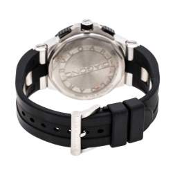 Pre Owned Bvlgari Black Ceramic Stainless Steel Rubber Diagono DG42SCCH Men's Wristwatch 42 mm