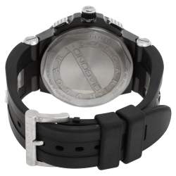 Pre Owned Bvlgari Black Ceramic Stainless Steel Rubber Diagono DG 42 BSC CH Men's Wristwatch 42 mm