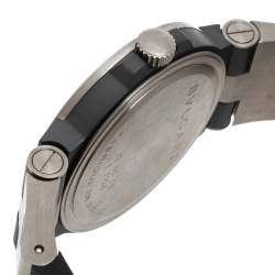 Pre Owned Bvlgari Black Carbon Fiber Titanium Rubber Diagono TI 44 TA Men's Wristwatch 44 mm