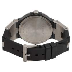 Pre Owned Bvlgari Black Carbon Fiber Titanium Rubber Diagono TI 44 TA Men's Wristwatch 44 mm