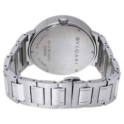 Pre Owned Bvlgari White Stainless Steel Bvlgari BB42WSSD 101381 Men's Wristwatch 42 mm