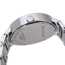 Pre Owned Bvlgari White Stainless Steel Bvlgari BB42WSSD 101381 Men's Wristwatch 42 mm
