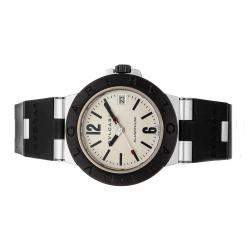 Pre Owned Bulgari Silver Titanium And Aluminum Diagono 103382 Men's Wristwatch 38 MM