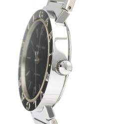 Pre Owned Bvlgari Black Stainless Steel Bvlgari Bvlgari BB33SS Automatic Men's Wristwatch 33 MM