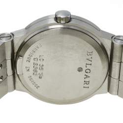 Pre Owned Bvlgari Black Stainless Steel LC 35 S Diagono Automatic Men's Wristwatch 35 MM