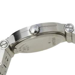Pre Owned Bvlgari Black Stainless Steel LC 35 S Diagono Automatic Men's Wristwatch 35 MM