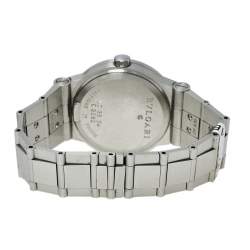Pre Owned Bvlgari Black Stainless Steel LC 35 S Diagono Automatic Men's Wristwatch 35 MM