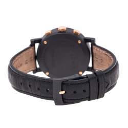 Pre Owned Bvlgari Black Carbon Rose Gold BB 38 CL CH Paris Limited Edition Men's Wristwatch 38 mm