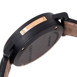 Pre Owned Bvlgari Black Carbon Rose Gold BB 38 CL CH Paris Limited Edition Men's Wristwatch 38 mm