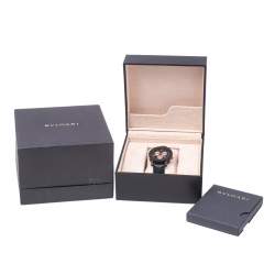 Pre Owned Bvlgari Black Carbon Rose Gold BB 38 CL CH Paris Limited Edition Men's Wristwatch 38 mm
