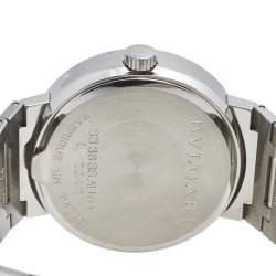Pre Owned Bvlgari Black Stainless Steel Bvlgari BB 38 SS Auto Men's Wristwatch 38 mm