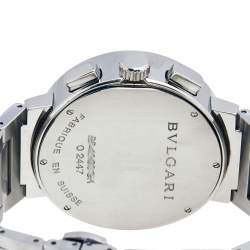 Bvlgari Black Stainless Steel Bvlgari BB 42 SS CH Men's Wristwatch 42 mm