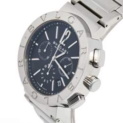 Bvlgari Black Stainless Steel Bvlgari BB 42 SS CH Men's Wristwatch 42 mm