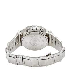 Pre Owned Bvlgari Black Stainless Steel Diagono Scuba SC38S Chronograph Men's Wristwatch 38 MM