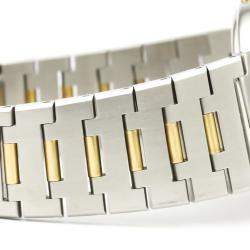 Pre Owned Bvlgari Black 18K Yellow Gold And Stainless Steel BB33SG Men's Wristwatch 33 MM