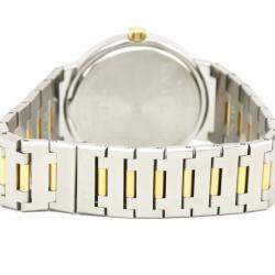 Pre Owned Bvlgari Black 18K Yellow Gold And Stainless Steel BB33SG Men's Wristwatch 33 MM