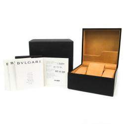 Pre Owned Bvlgari Black 18K Yellow Gold And Stainless Steel BB33SG Men's Wristwatch 33 MM