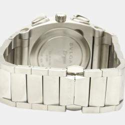 Pre Owned Bvlgari Black Stainless Steel Ergon Chronograph EG40SCH Automatic Men's Wristwatch 40 MM