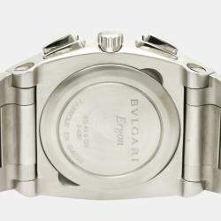 Pre Owned Bvlgari Black Stainless Steel Ergon Chronograph EG40SCH Automatic Men's Wristwatch 40 MM